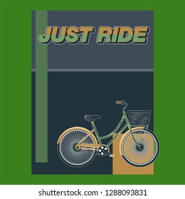 Bicycle Poster Vector Illustration - Vector