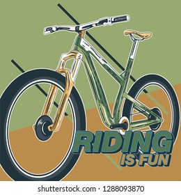Bicycle Poster Vector Illustration - Vector