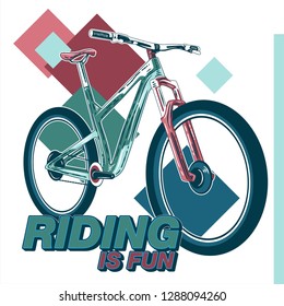 Bicycle Poster Vector Illustration - Vector