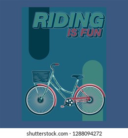 Bicycle Poster Vector Illustration - Vector