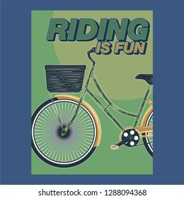 Bicycle Poster Vector Illustration - Vector
