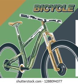 Bicycle Poster Vector Illustration - Vector