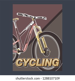 Bicycle Poster Vector Illustration - Vector