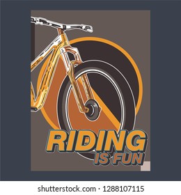 Bicycle Poster Vector Illustration - Vector
