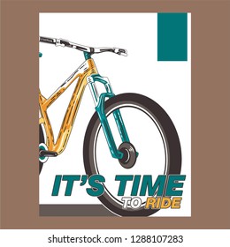 Bicycle Poster Vector Illustration - Vector