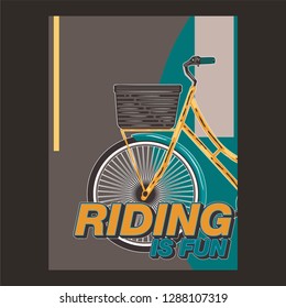 Bicycle Poster Vector Illustration - Vector
