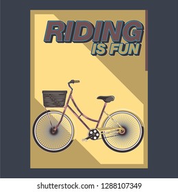 Bicycle Poster Vector Illustration - Vector