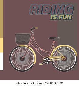 Bicycle Poster Vector Illustration - Vector