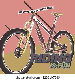 Bicycle Poster Vector Illustration - Vector