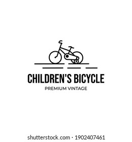 bicycle premium logo line art vector minimalist illustration design