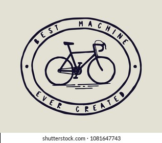 Bicycle print - best machine ever created - bike icon