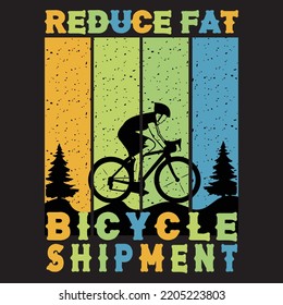 Bicycle print design with slogan. Vector illustration design for fashion fabrics, textile graphics, prints.