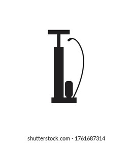 Diseño de icono de la bomba de bicicletas aislado en fondo blanco