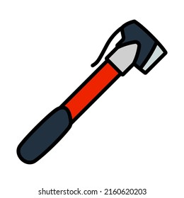 Bicycle Pump Icon. Editable Bold Outline With Color Fill Design. Vector Illustration.