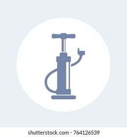Bicycle pump icon isolated on white