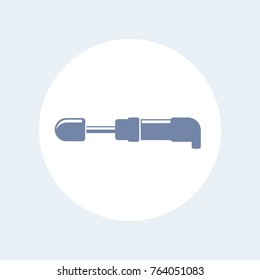 Bicycle pump icon on white