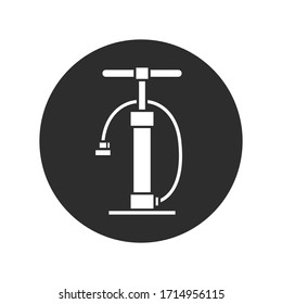 bicycle pump line icon, vector illustration