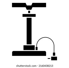 Bicycle pump pictogram vector illustration.