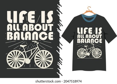 bicycle quote typography for t shirt design