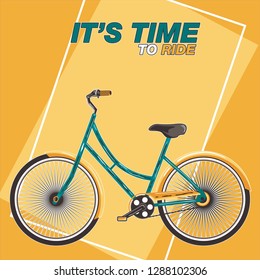 Bicycle Race Contest Poster Flyer Template. Vector Illustration  - Vector