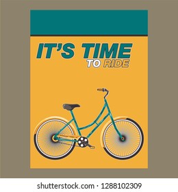 Bicycle Race Contest Poster Flyer Template. Vector Illustration  - Vector