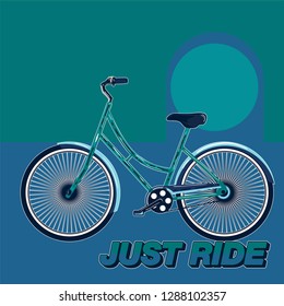 Bicycle Race Contest Poster Flyer Template. Vector Illustration  - Vector