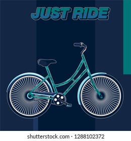 Bicycle Race Contest Poster Flyer Template. Vector Illustration  - Vector