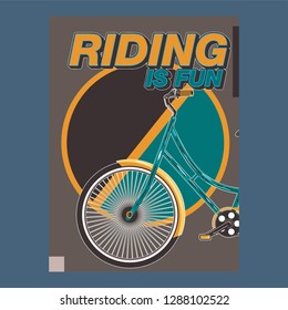 Bicycle Race Contest Poster Flyer Template. Vector Illustration  - Vector