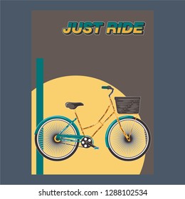 Bicycle Race Contest Poster Flyer Template. Vector Illustration  - Vector