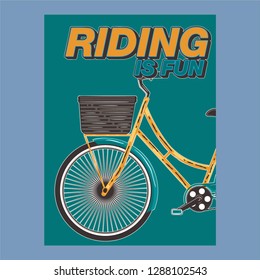Bicycle Race Contest Poster Flyer Template. Vector Illustration  - Vector