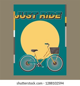 Bicycle Race Contest Poster Flyer Template. Vector Illustration  - Vector