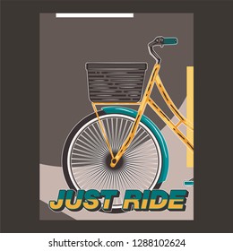 Bicycle Race Contest Poster Flyer Template. Vector Illustration  - Vector