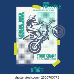 Bicycle Race Contest Poster Flyer Template. Vector Illustration - Vector