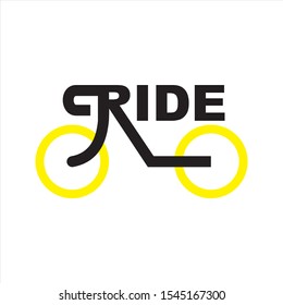 bicycle race logo vector illustration on white background