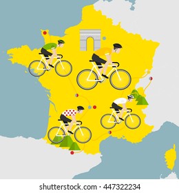 Bicycle race. Tour de France. 