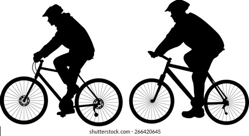 bicycle race vector silhouette