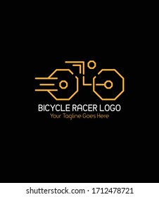 Bicycle Racer logo,   Bicyclist,  Cycle logo template, Bicycle minimal logo, Cycling,  cyclist, Cycle wheel 