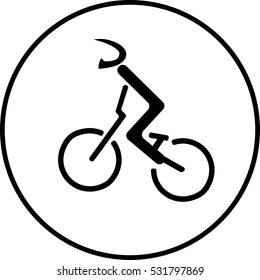 Bicycle racer stick sign