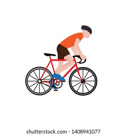 bicycle racing athlete illustration vector