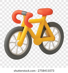 Bicycle Racing and Cycling Competition Vector Icon Set | 3D icon set | a racing bicycle