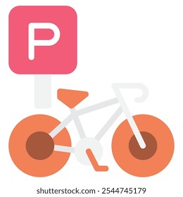 Bicycle Rack Public Facility icon illustration