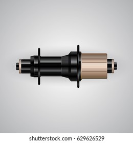 Bicycle rear hub. Vector illustration.