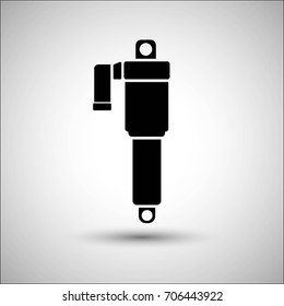 Bicycle rear shox. Vector icon. More Icon in set.