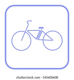 Bicycle. Rectangular flat icon.