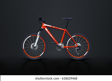 bicycle red on dark