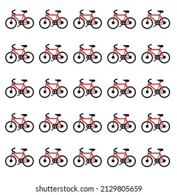 Bicycle red pattern and illustration 