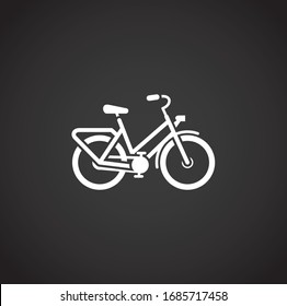 Bicycle related icon on background for graphic and web design. Creative illustration concept symbol for web or mobile app.