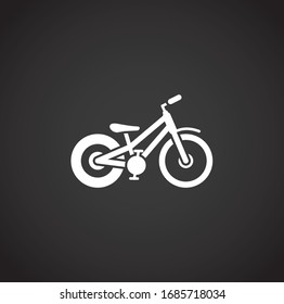 Bicycle related icon on background for graphic and web design. Creative illustration concept symbol for web or mobile app.