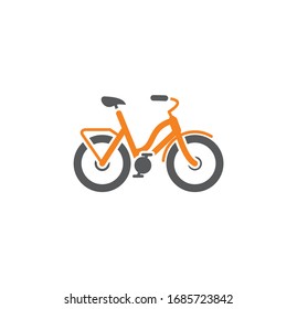 Bicycle related icon on background for graphic and web design. Creative illustration concept symbol for web or mobile app.