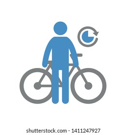 Bicycle rental icon. Simple vector illustration.